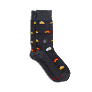 Socks that Provide Meals (Gray Cheese): Medium