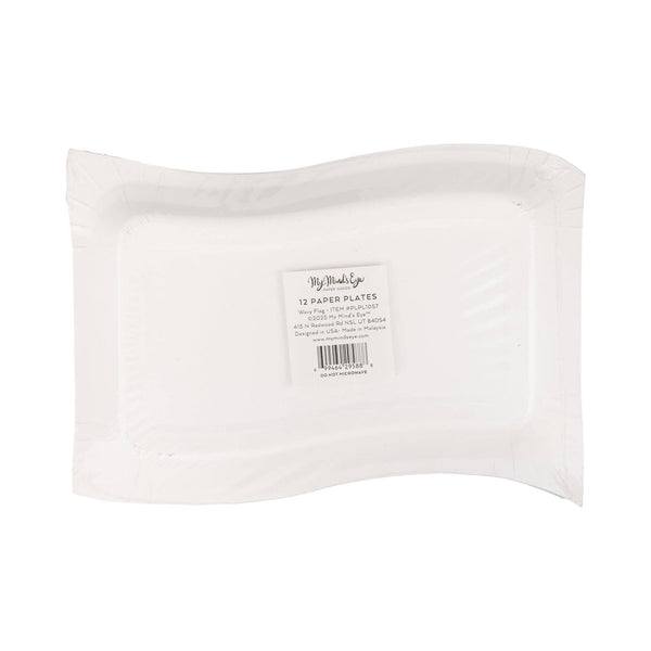 Wavy Flag Plate (8 ct)