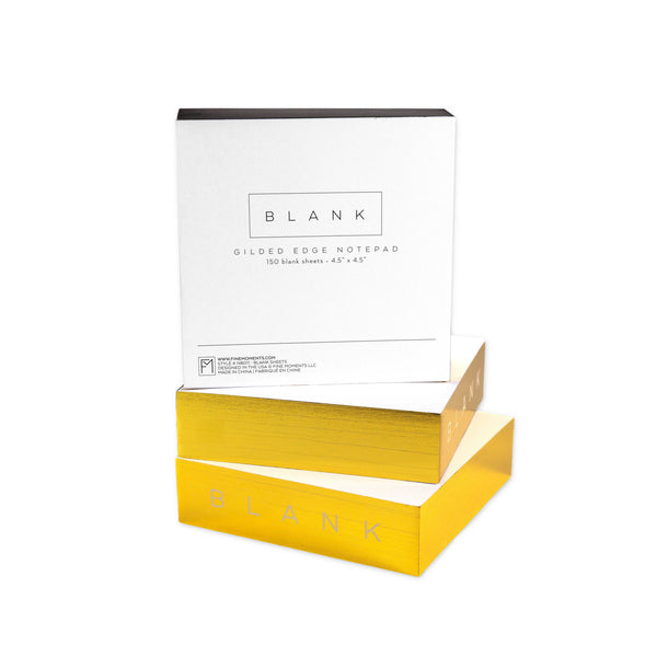 Gold Gilded Edge Notepads - Heavyweight Premium Notepad