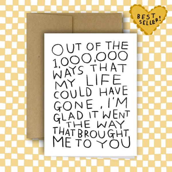 BROUGHT ME TO YOU Greeting Card
