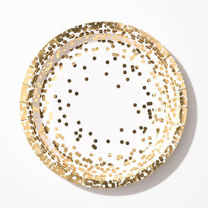 Gold Confetti Small Disposable Plates