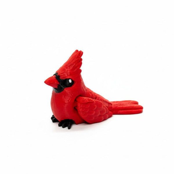 Cardinal (Red) • Bird • Mini 3D Printed Articulated Animal • Flexi Animals • Pocket Pets • Pocket Pals • Desk Pets*