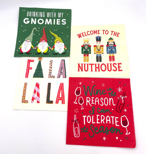 Funny Christmas Napkins |Welcome To The Nuthouse - 20ct