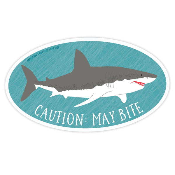 Caution May Bite Sticker