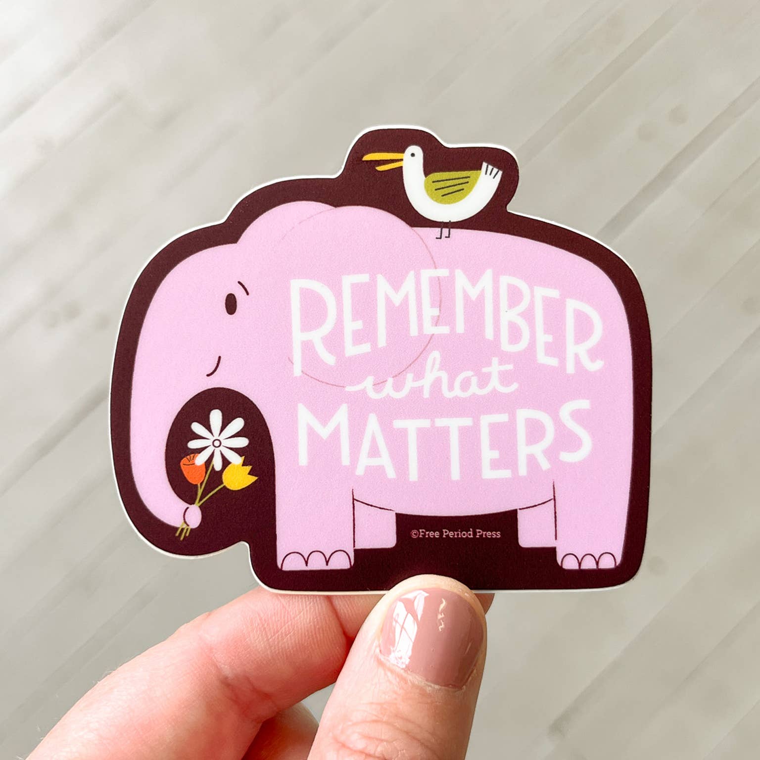Remember What Matters Elephant Vinyl Decal Sticker