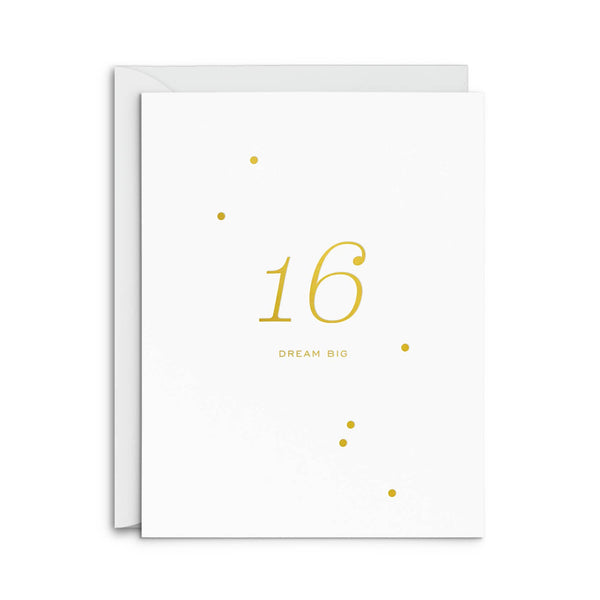 16 Milestone Birthday Greeting Card