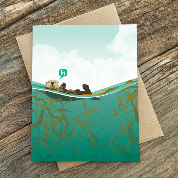 Hi Sea Otter Card - Box of 8