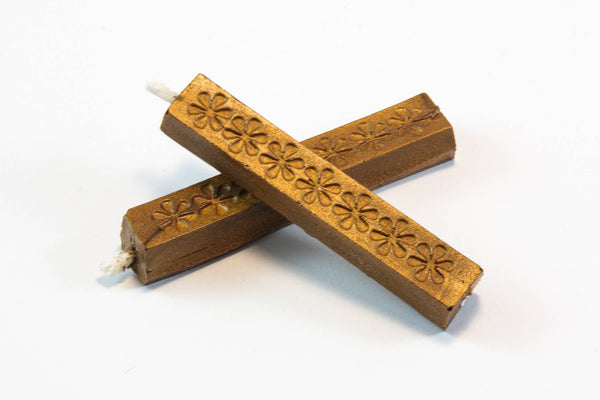 Short Wick Sealing Wax - Single Sticks: Red/Gold