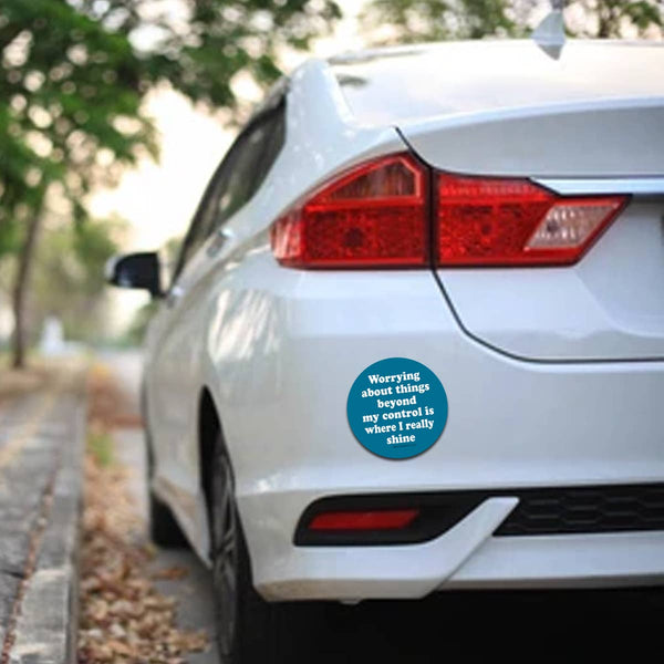 Worrying About Things Round Magnet