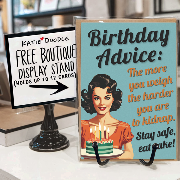 Funny Birthday Greeting Cards for Her, Friend (Blank Inside)
