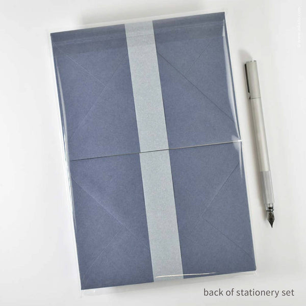 Stationery Set with Little Periwinkle Flower (#472)