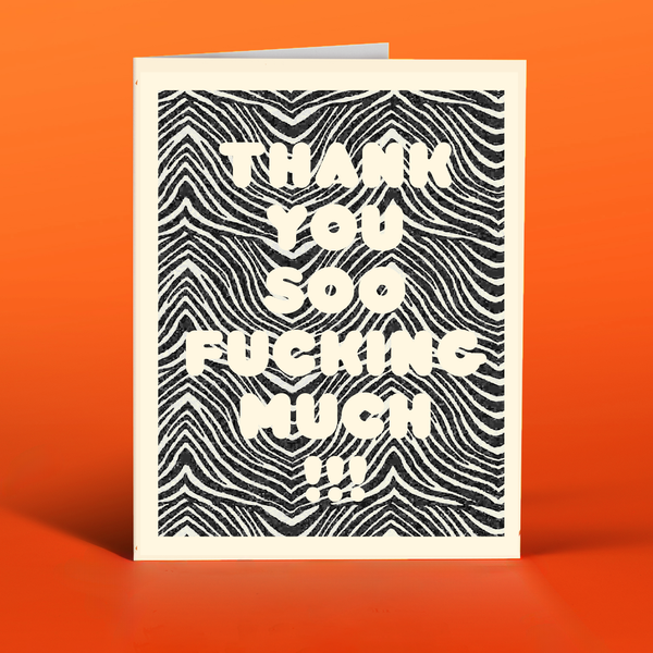 ZEBRA THANK YOU card