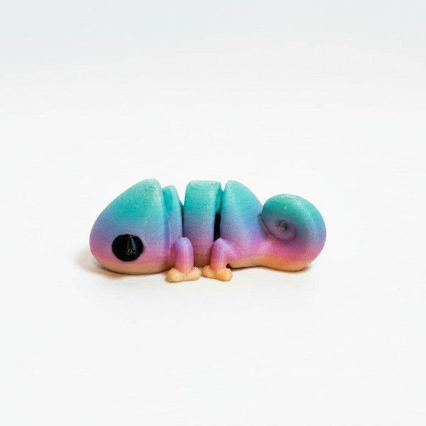 Chameleon (Rainbow) • Mini 3D Printed Articulated Animal • Flexi Animals • Pocket Pets • Pocket Pals • Desk Pets [2025]