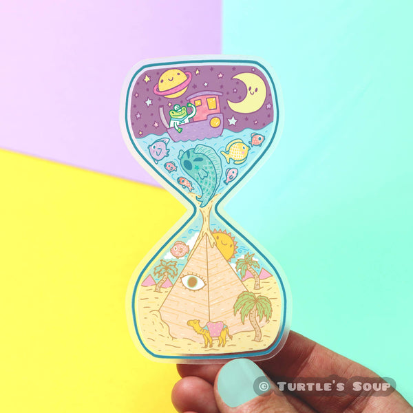 Both Sides of the Hourglass See Through Special Sticker