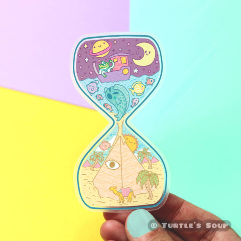 Both Sides of the Hourglass See Through Special Sticker