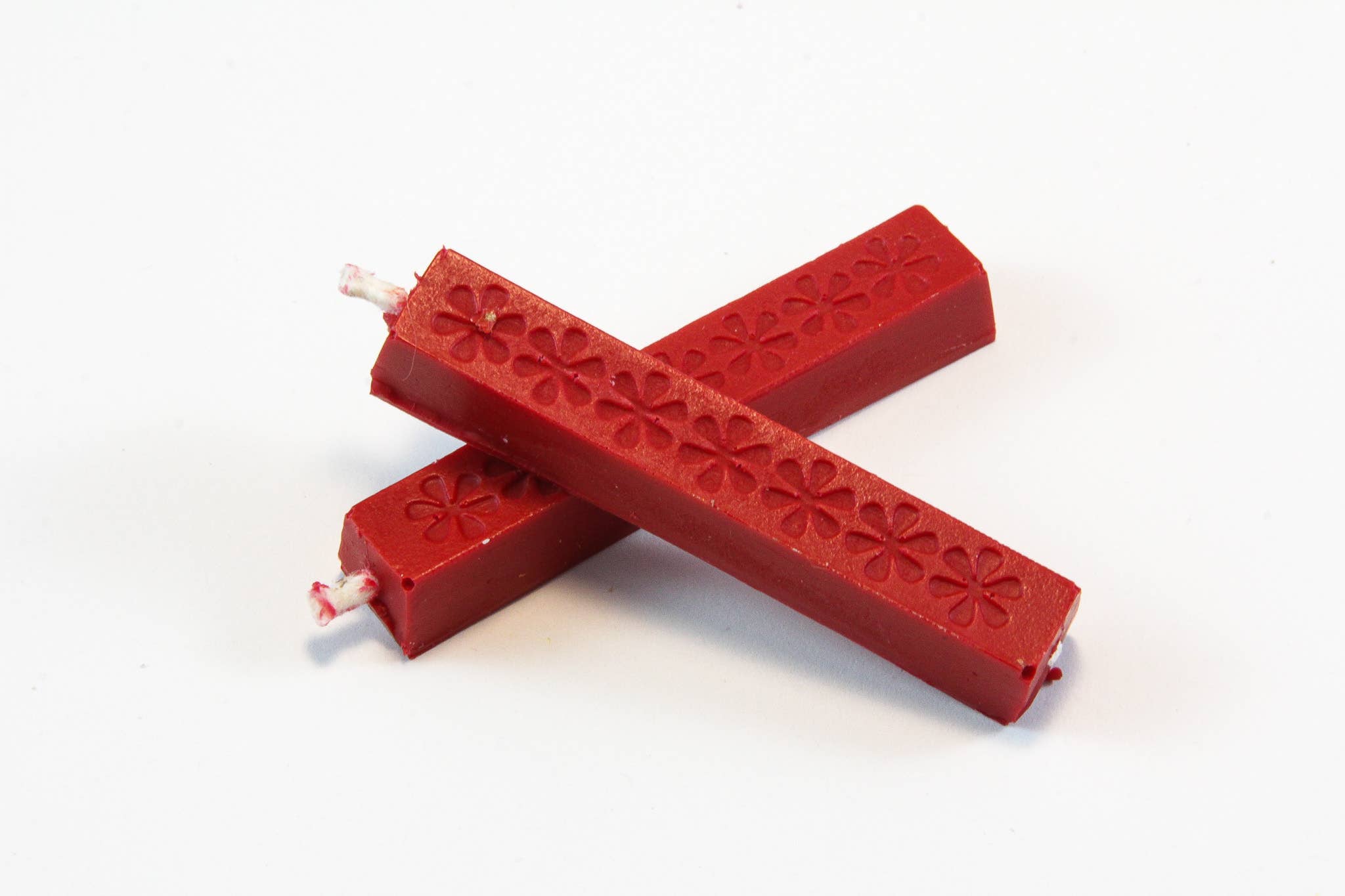 Short Sealing Wax Sticks with Wick - Red: Red