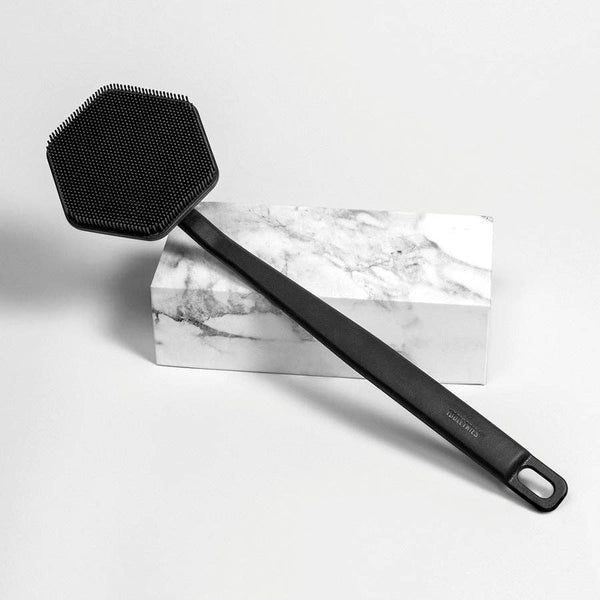 The Back Scrubber | Exfoliating Silicone Shower Brush: Charcoal
