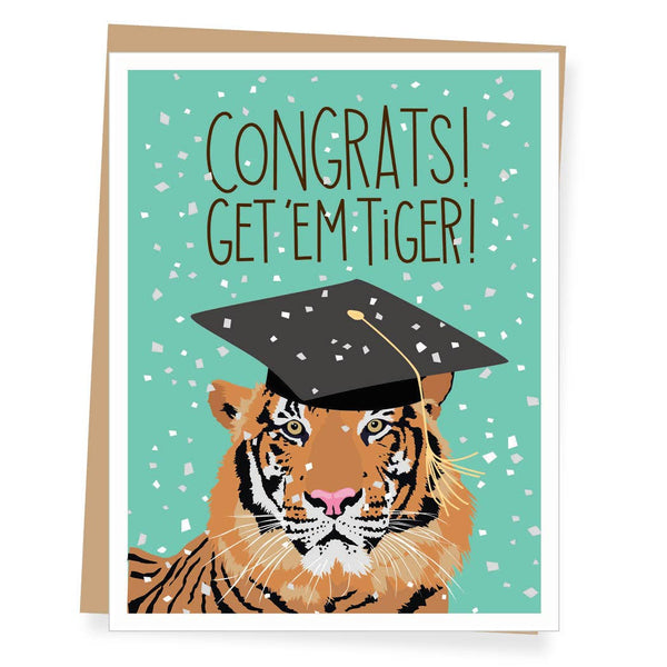 Get 'Em Tiger Graduation Card