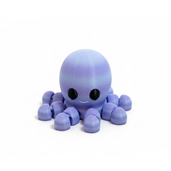 Octopus (Blueberry Bubblegum) • Mini 3D Printed Articulated Animal • Flexi Animals • Pocket Pets • Pocket Pals • Desk Pets [#41]*