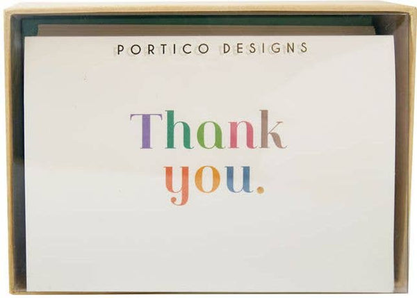 Thank You Rainbow Boxed Notecards