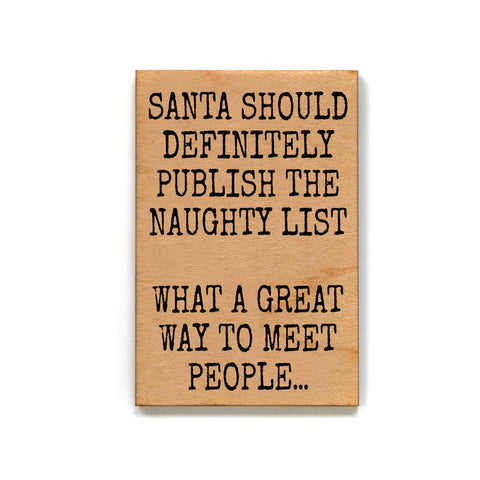 Santa Naughty List Christmas Decor Funny Magnets 2025