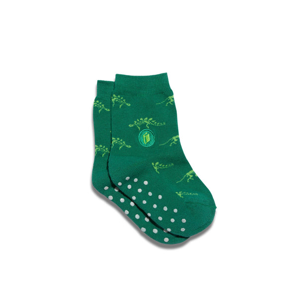 Kids Socks that Give Books | Green Dinosaurs: Toddler