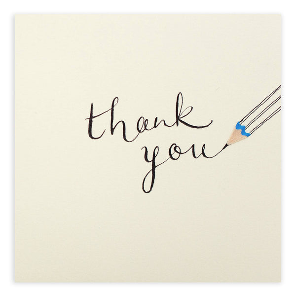 Thank You Pencil Card – Handfinished UK Real Pencil Shavings