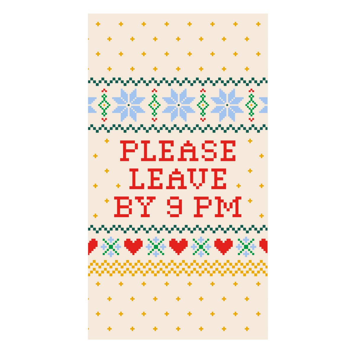 Funny Holiday Paper Guest Towels | Leave By 9pm- 16ct