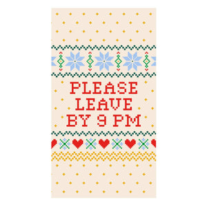 Funny Holiday Paper Guest Towels | Leave By 9pm- 16ct