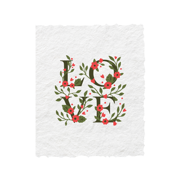 Floral Love Valentine's Day | Eco-Friendly Greeting Card