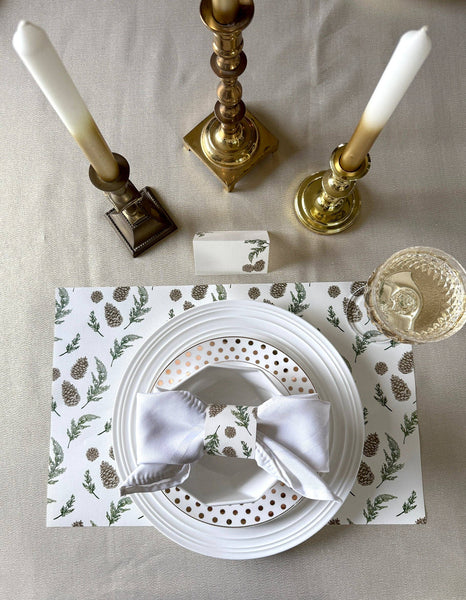 Pinecone Place Cards- Double-sided Table Tents (Set of 12)