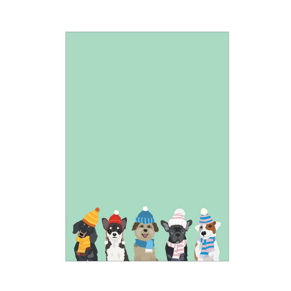 Winter Dogs 4.75x6.5" Notepad