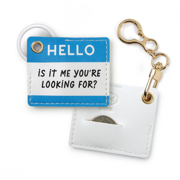 LITTLE CHARMER Hello Bag Charm, AirTag & Quarter Holder
