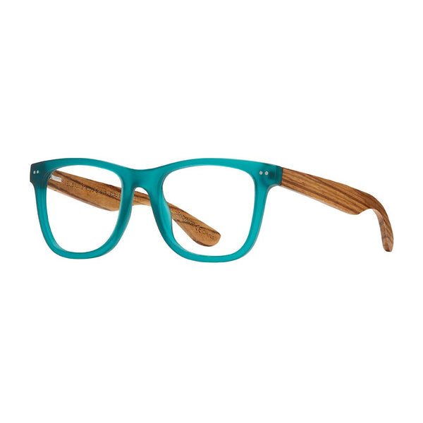 Seaglass-Matte Teal /Walnut Wood /Blue Light Lens: 1.75