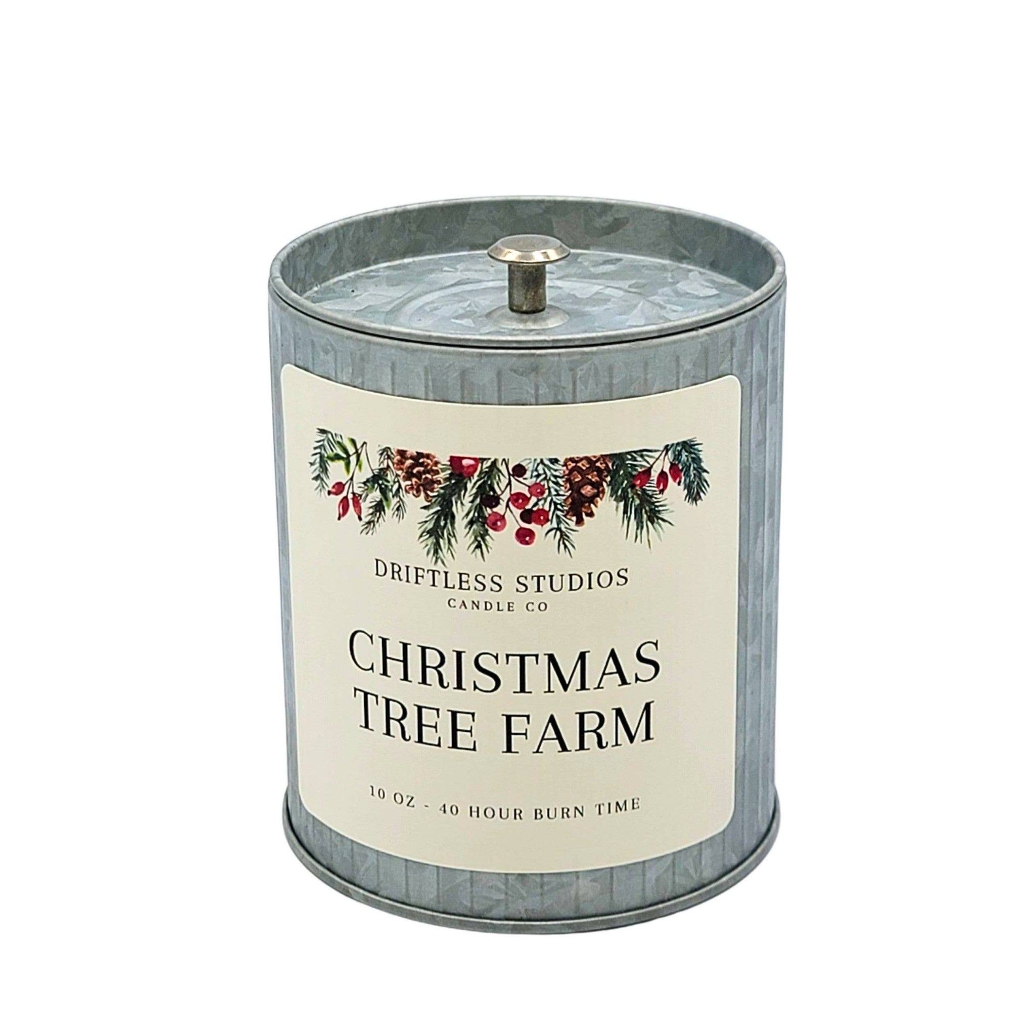 Christmas Tree Farm Candles Tin Farmhouse Candle