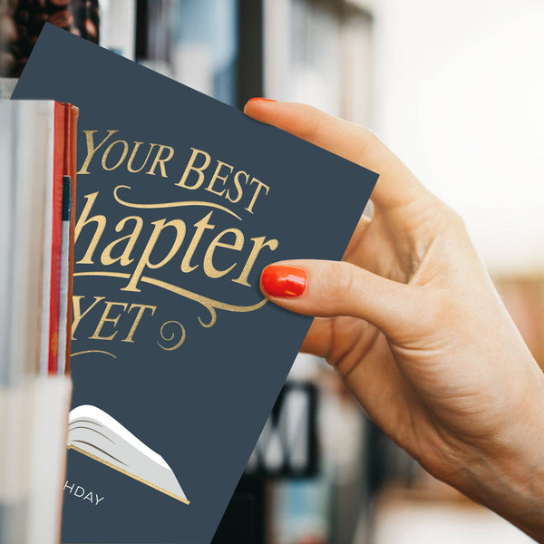 Best Chapter – Foil-Pressed Birthday Card For Book Lovers