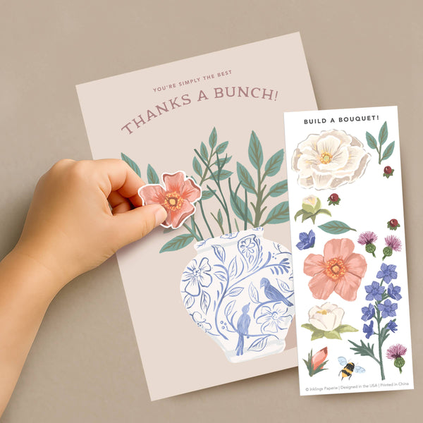 Sticker Scene Card - Thank You Bouquet