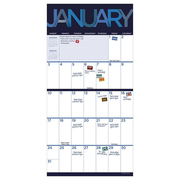 2027 Big Print Wall Calendar