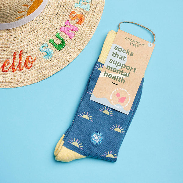 Socks that Support Mental Health (Rising Suns): Small