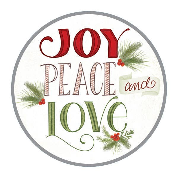 Holiday Envelope Seals - Joy Peace Love