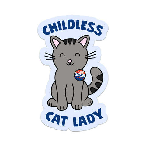 Childless Cat Lady Sticker: Vinyl Sticker