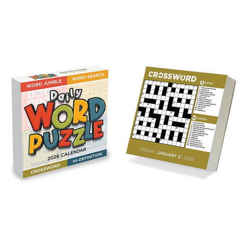 2026 Daily Word Puzzle Daily Desktop Calendar