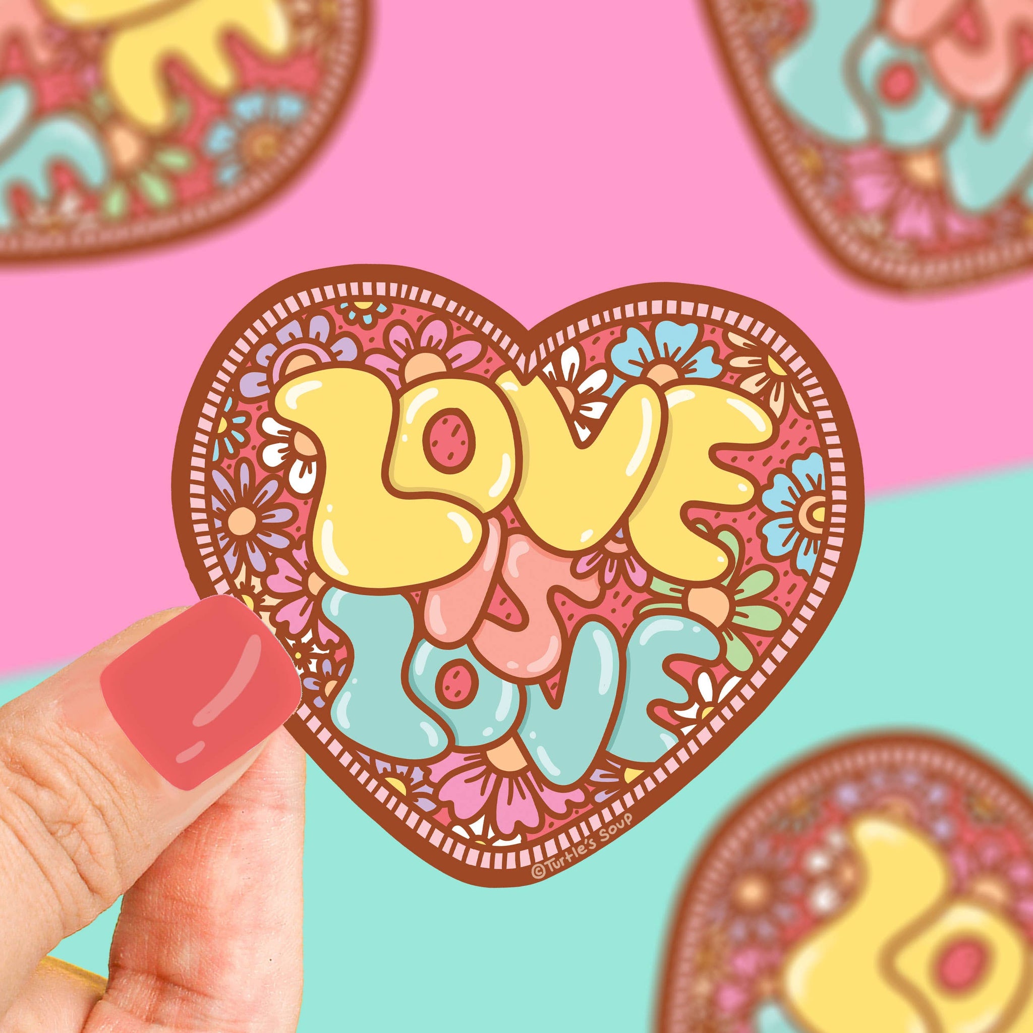 Love Is Love Heart LGBT Pride Ally Vinyl Sticker