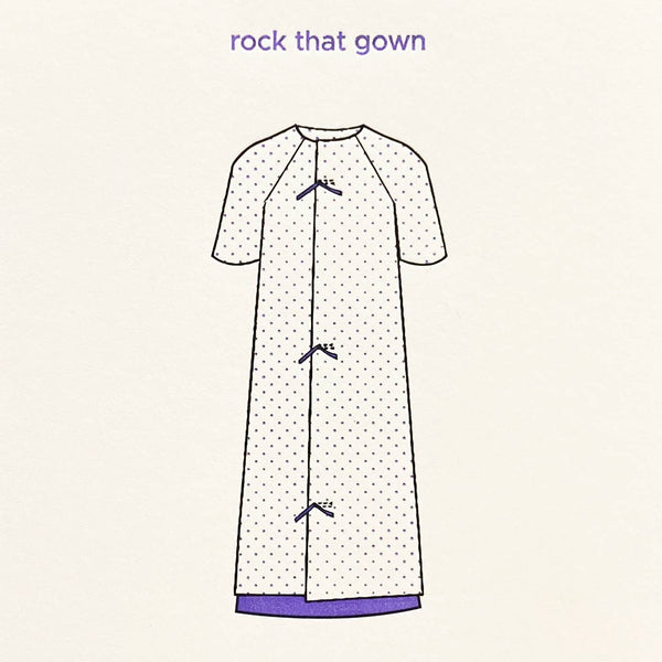 Rock That Gown - Letterpress Get Well Card