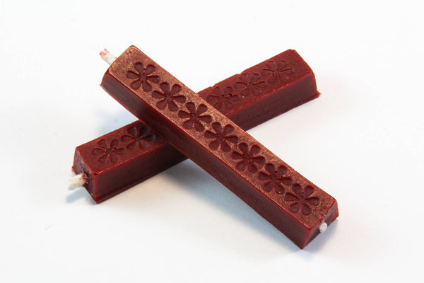 Short Wick Sealing Wax - Single Sticks: Red/Gold