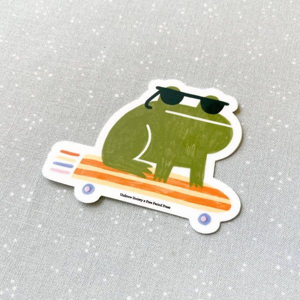 Frog Skateboard Vinyl Decal Sticker