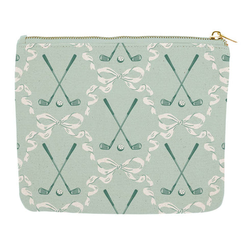 Golf Zipper Canvas Pouch | Golf Laurel