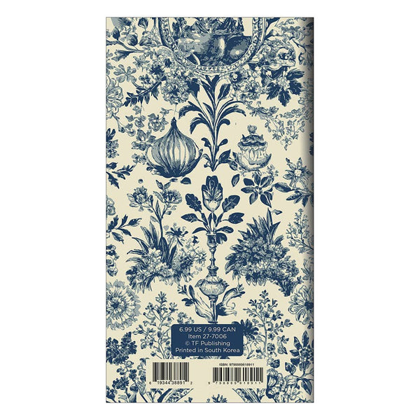 2027-2028 Blue Toile Small Monthly Pocket Planner