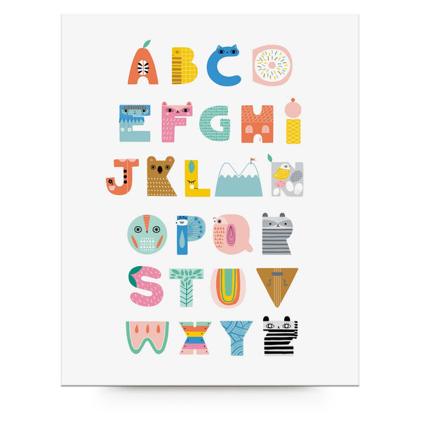 Alphabet Hand Initialed Art Print