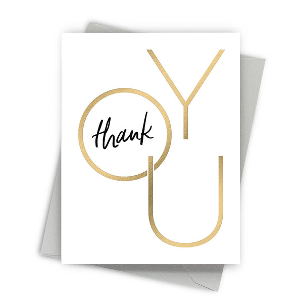 Modern Gold Foil Thank You Card